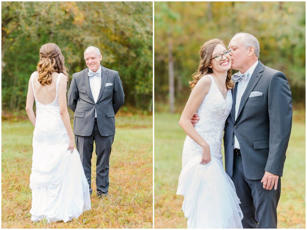 Bride with father | Auburn Alabama Wedding | by photographer Amanda Horne