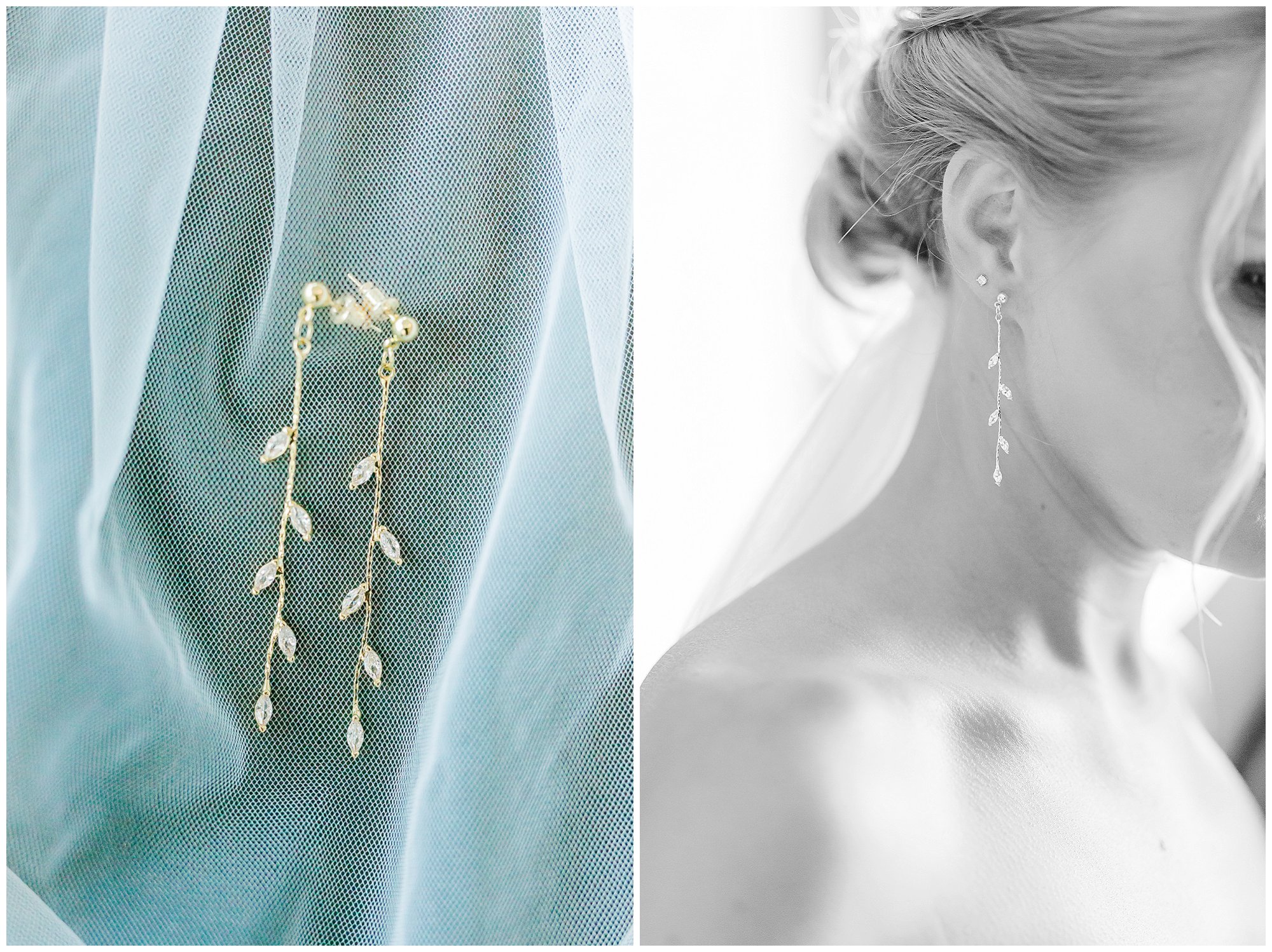 Bridal earrings | Opelika Wedding Photographer Amanda Horne Photography