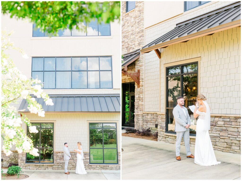 Bride and Groom share private vows | Opelika Wedding Photographer Amanda Horne Photography