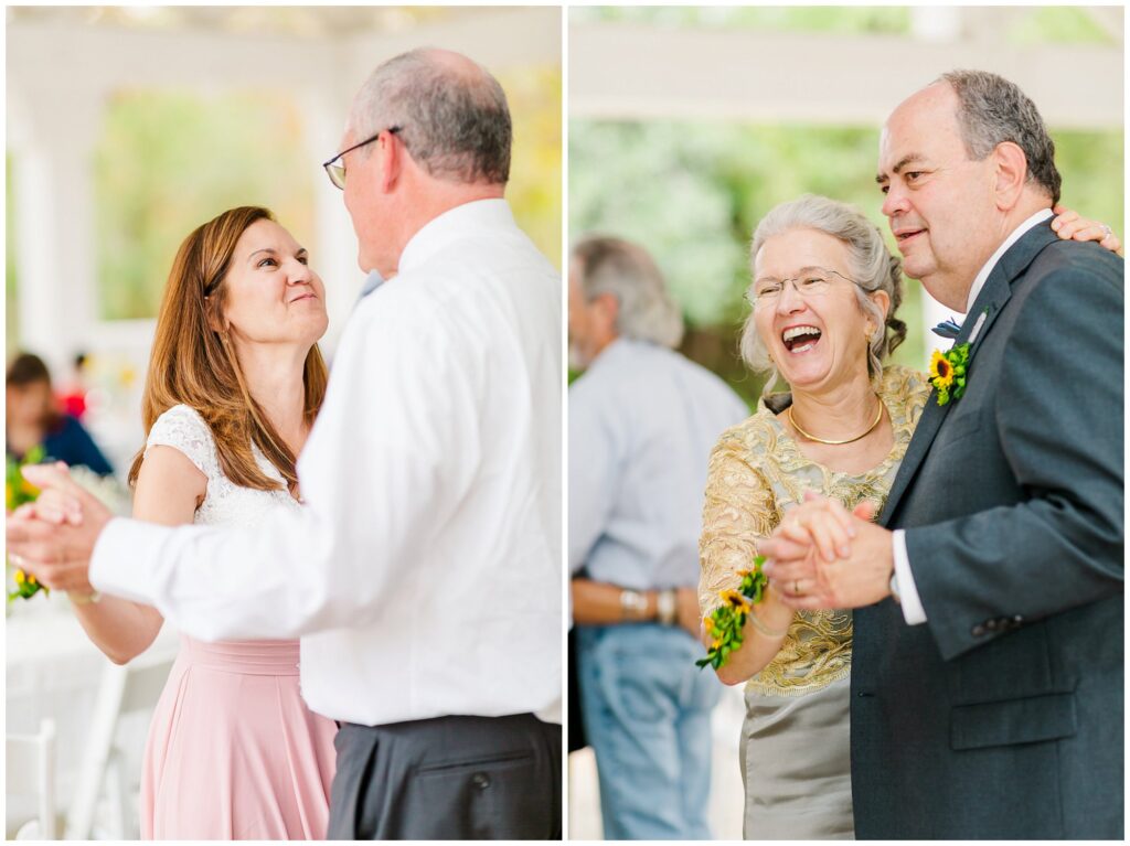 Dancing Couples at Kiesel Park Wedding Reception| Auburn Alabama Wedding | by photographer Amanda Horne