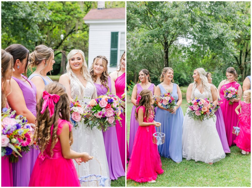 Colorful bridal party | Coosada Alabama Wedding Photographer Amanda Horne