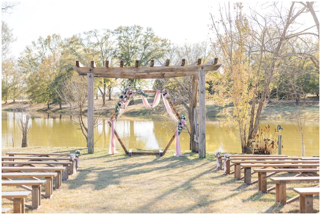 Ceremony site at the Farm at Lullwater | Alabama Wedding Photographer Amanda Horne