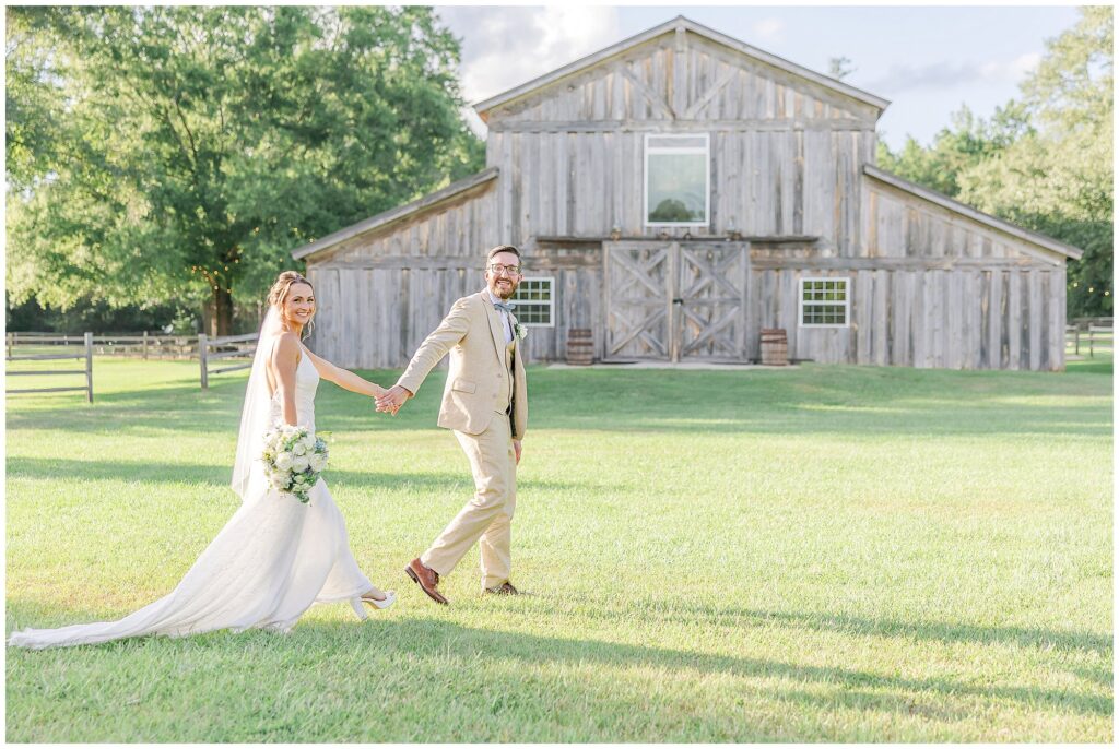 The Wyatts walking together at The Farm at Lullwater