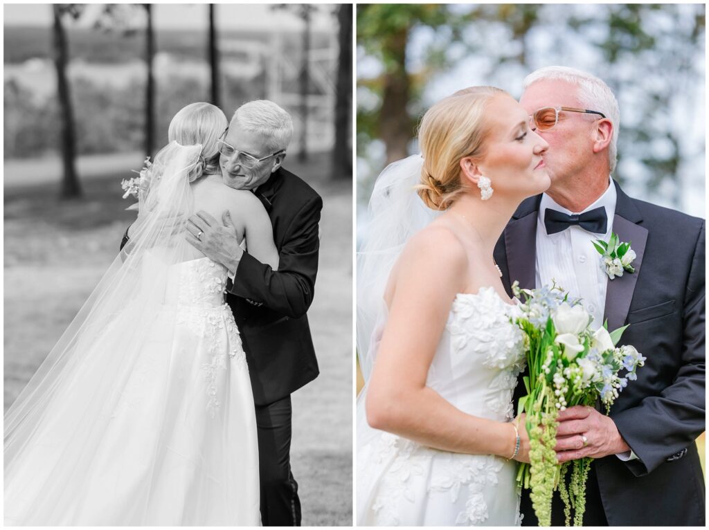 Sweet moments with dad at Overlook Farms wedding