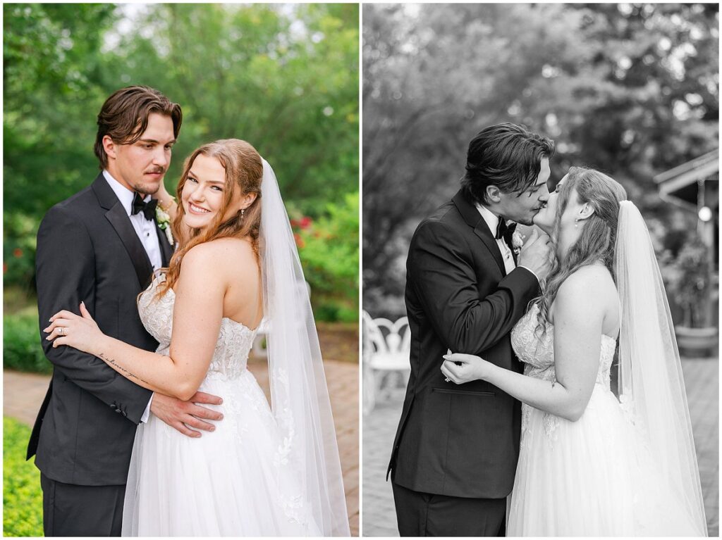 Bride and groom portraits at their Oakhurst wedding in West Point, Georgia
