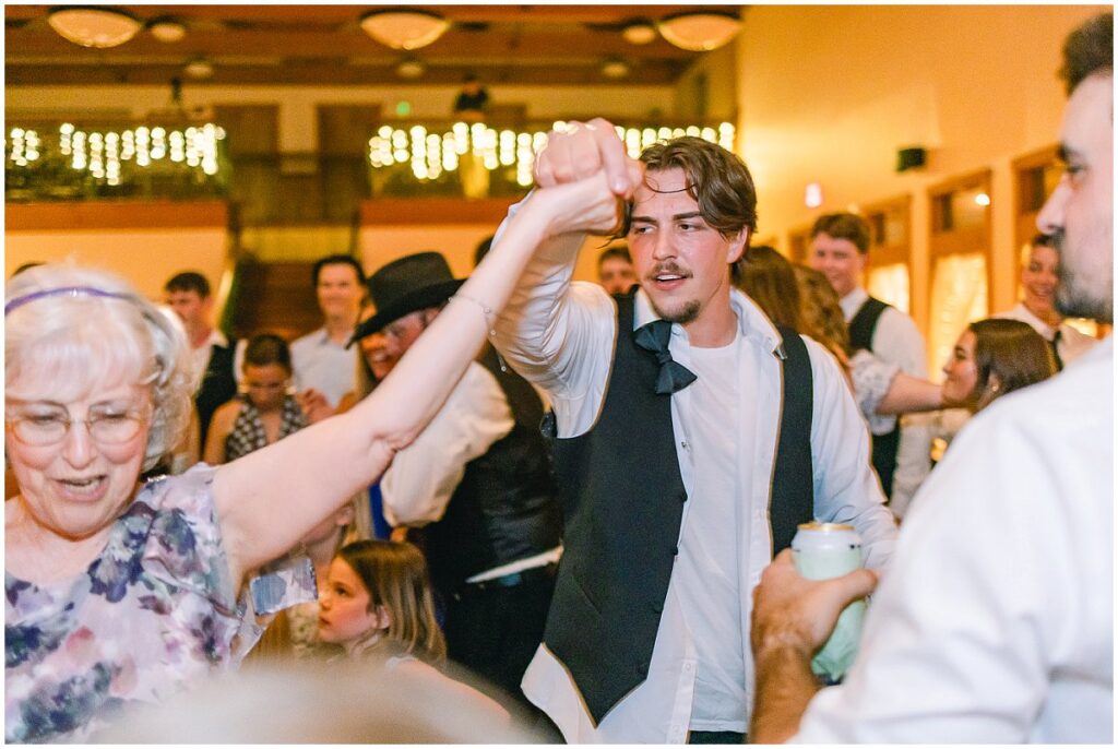 Groom dancing with his grandmother